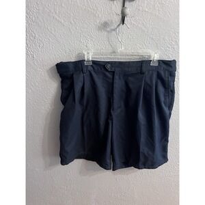 Izod Mend Chino Golf Shorts Navy‎ Blue Pleated Front Size 40 Inseam 8 Inches